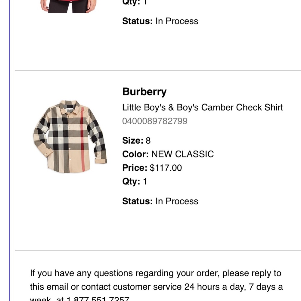Authentic Burberry Check shirt